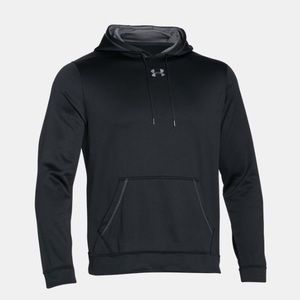 Under Armour Men’s Fleece Hoodie.Grey/green size M